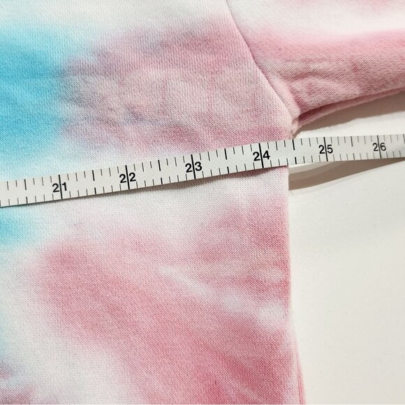 Pawz Dog Mom Tie-Dye Hoodie Pastel Pink Blue Yellow Women's Size Large - Picture 8 of 9
